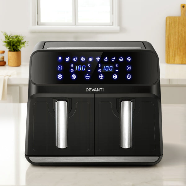 Devanti Air Fryer 8L LCD Fryers Oven Airfryer Healthy Cooker Oil Free Kitchen