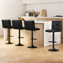 Artiss Set of 4 Bar Stools PU Leather Criss Cross Style - Black