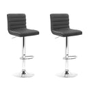 Artiss Set of 2 Bar Stools Kitchen Stool Dining Chairs Grey