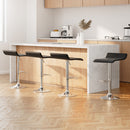 Artiss Set of 4 PU Leather Wave Style Bar Stools - Black