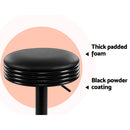 Artiss Bar Stools Kitchen Stool Black Barstool