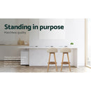 Artiss Set of 2 PU Leather Backrest Bar Stools - Beige