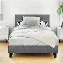 Artiss Neo Bed Frame Fabric - Grey King Single