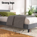 Artiss Neo Bed Frame Fabric - Grey King Single