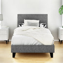 Artiss Neo Bed Frame Fabric - Grey Single