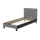 Artiss Neo Bed Frame Fabric - Grey Single