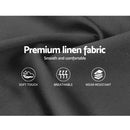 Artiss Vila Bed Frame Fabric Gas Lift Storage - Charcoal Queen