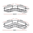 Cefito 2 Packs Bathroom Shelf Corner Storage Rack