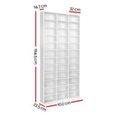 Artiss Adjustable Book Storage Shelf Rack Unit - White
