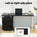 Artiss Metal Desk with 3 Drawers - Black