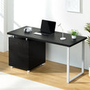 Artiss Metal Desk with 3 Drawers - Black