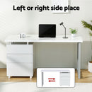 Artiss Metal Desk with 3 Drawers - White