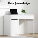 Artiss Metal Desk With Storage Cabinets - White