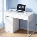 Artiss Metal Desk With Storage Cabinets - White