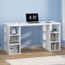 Artiss 3 Level Desk with Storage & Bookshelf - White