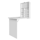 Artiss Foldable Desk with Bookshelf - White