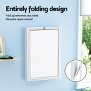 Artiss Foldable Desk with Bookshelf - White