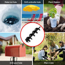 Giantz Post Hole Digger Auger Drill Bit Set 100mm 200mm 300mm Carbon Steel Black