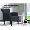 Artiss French Lorraine Chair Retro Wing - Black