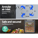 Devanti 9 Tray Food Dehydrators Commercial Beef Jerky Maker Fruit Dryer Black