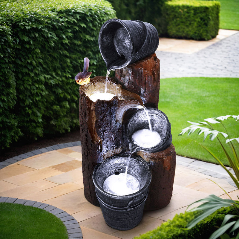 Gardeon Solar Water Fountain Feature Garden Bird Bath Outdoor Pump Panel Battery