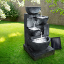 Gardeon 4 Tier Solar Powered Water Fountain with Light - Blue
