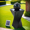 Gardeon Solar Powered Water Fountain Twist Design with Lights