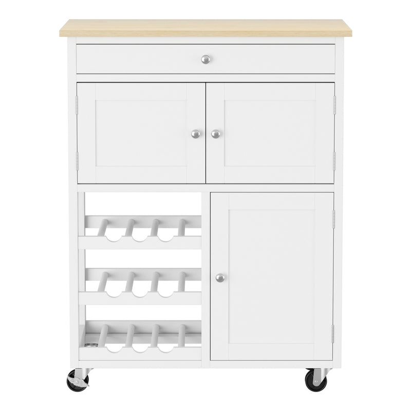 Artiss Kitchen Island Trolley Rolling Serving Cart Storage Cart Drawer Cupboard