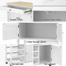 Artiss Kitchen Island Trolley Rolling Serving Cart Storage Cart Drawer Cupboard