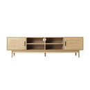 Artiss TV Cabinet Entertainment Unit Storage Cabinets Rattan Wooden 180CM