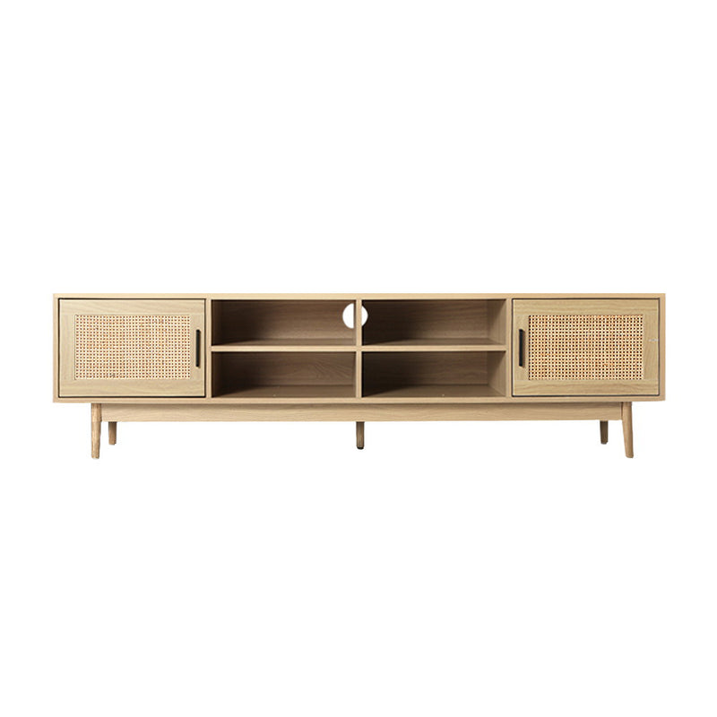 Artiss TV Cabinet Entertainment Unit Storage Cabinets Rattan Wooden 180CM