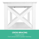 Artiss Wooden Storage Console Table - White
