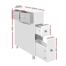 Artiss Bathroom Storage Toilet Cabinet Caddy Holder Drawer Basket With Wheels