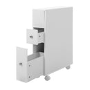 Artiss Bathroom Storage Toilet Cabinet Caddy Holder Drawer Basket With Wheels