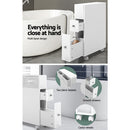 Artiss Bathroom Storage Toilet Cabinet Caddy Holder Drawer Basket With Wheels