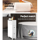 Artiss Bathroom Storage Toilet Cabinet Caddy Holder Drawer Basket With Wheels