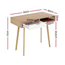 Artiss 2 Drawer Wood Computer Desk