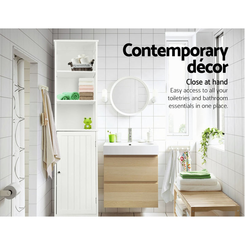 Artiss Bathroom Tallboy Furniture Toilet Storage Cabinet Laundry Cupboard Tall
