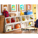 Keezi Kids Toy Box Stackable Bookshelf Storage Organiser Bookcase Shelf