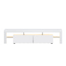 Artiss 189cm RGB LED TV Stand Cabinet Entertainment Unit Gloss Furniture Drawers Tempered Glass Shelf White