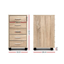 5 Drawer Filing Cabinet Storage Drawers Wood Study Office School File Cupboard