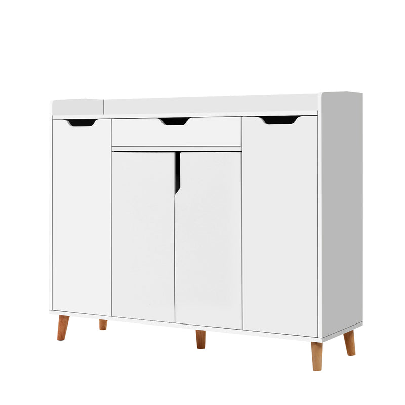 Artiss Shoe Cabinet Shoes Storage Rack 120cm Organiser White Drawer Cupboard