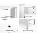 Artiss Chest of Drawers Storage Cabinet Bedside Table Dresser Tallboy White