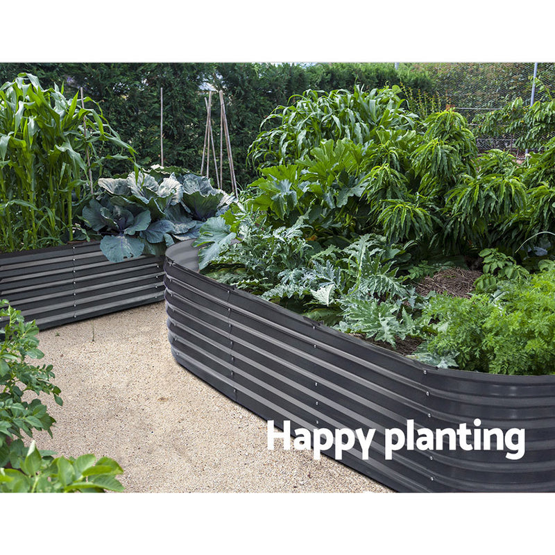 Greenfingers 240X80X42CM Galvanised Raised Garden Bed Steel Instant Planter