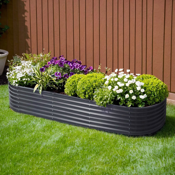 Greenfingers 240X80X42CM Galvanised Raised Garden Bed Steel Instant Planter