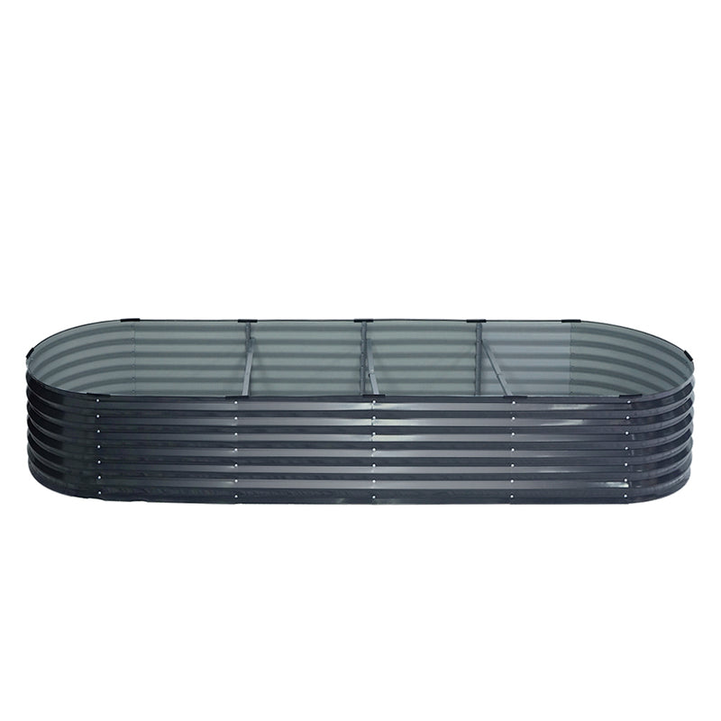Greenfingers 320X80X42CM Galvanised Raised Garden Bed Steel Instant Planter