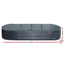 Greenfingers 320X80X42CM Galvanised Raised Garden Bed Steel Instant Planter
