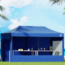 Instahut Gazebo Pop Up Marquee 3x6m Folding Wedding Tent Gazebos Shade Blue