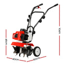 Giantz 88CC Tiller Garden Cultivator Rototiller 4 Blades Soil Plower Rotary Hoe