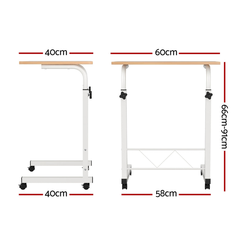 Artiss Laptop Table Desk Portable - Light Wood